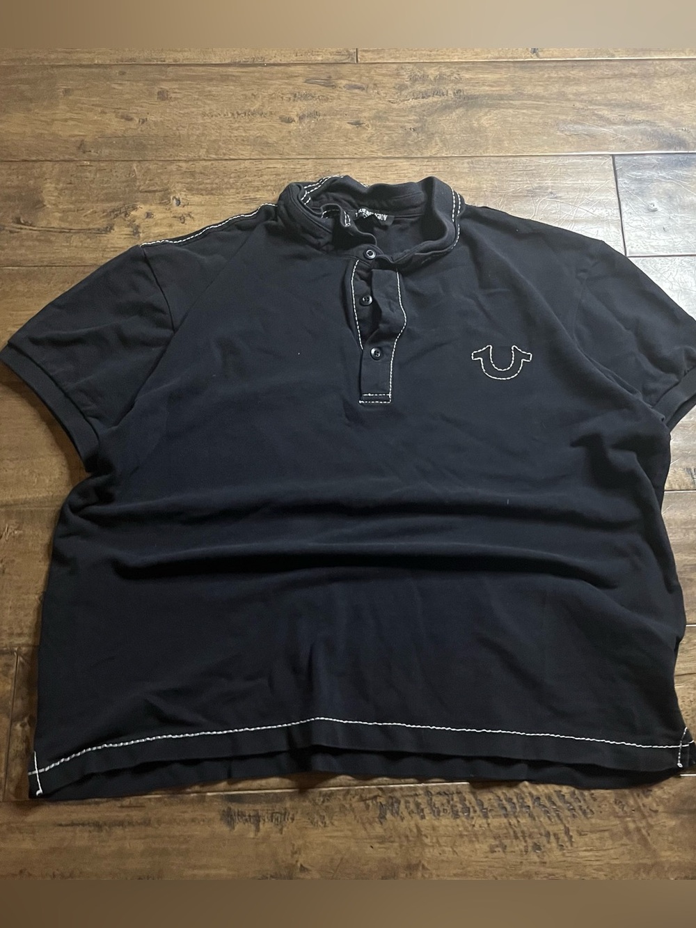 Vintage Y2K Men’s True Religion White And Black Polo